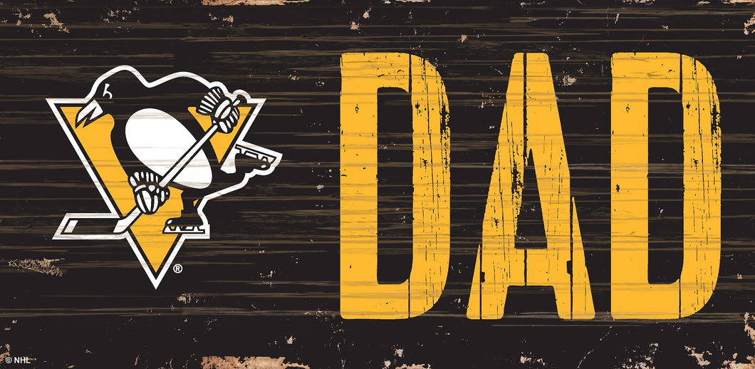 Pittsburgh Penguins DAD Wood Sign - 6