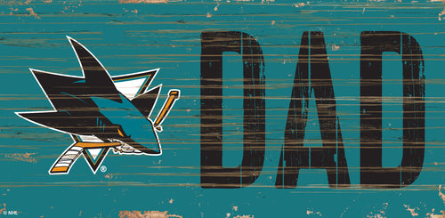 San Jose Sharks DAD Wood Sign - 6