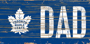 Toronto Maple Leafs DAD Wood Sign - 6"x12"