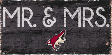 Arizona Coyotes Mr. & Mrs. Sign Wood Sign - 6