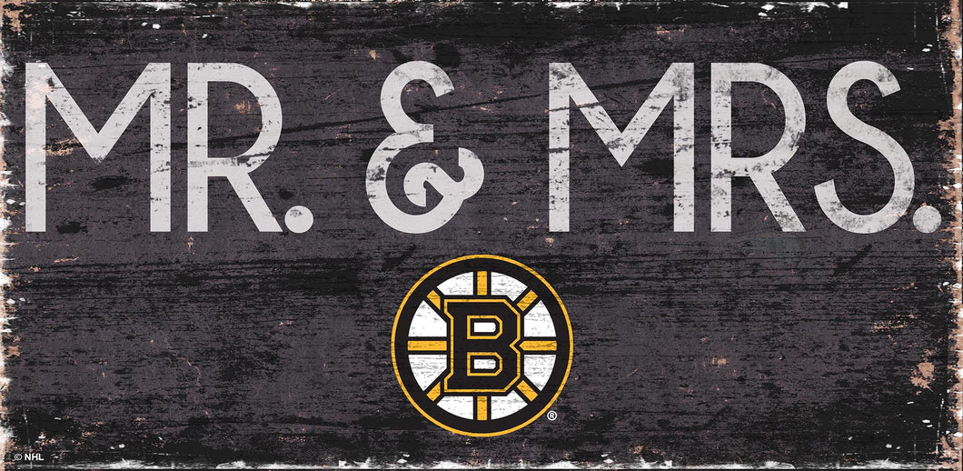 Boston Bruins Mr. & Mrs. Wood Sign - 6