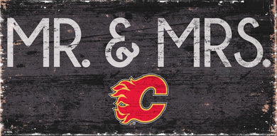 Calgary Flames Mr. & Mrs. Wood Sign - 6