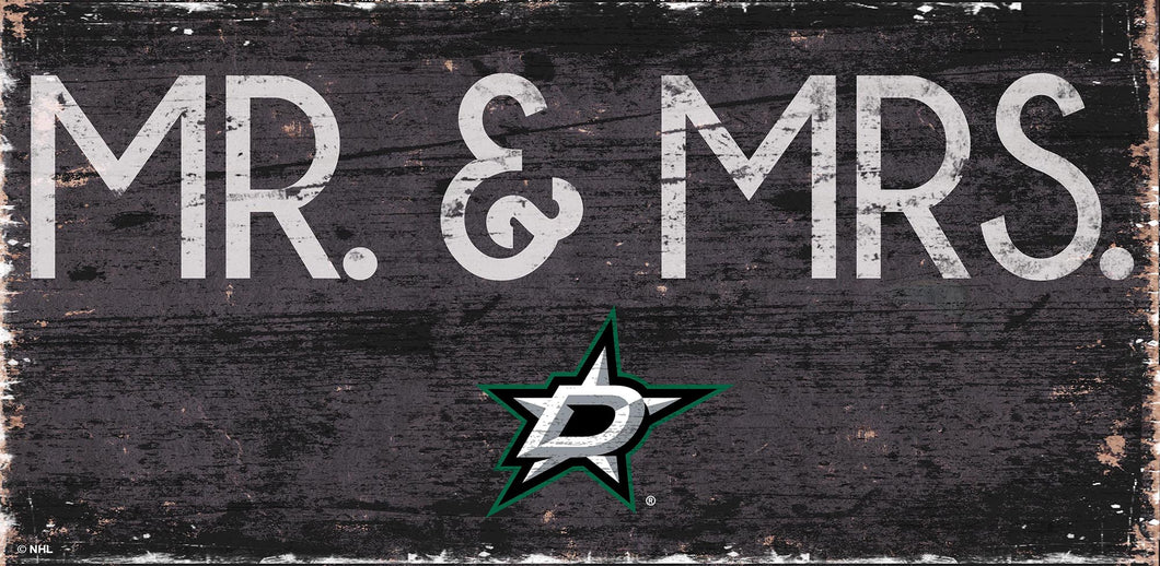 Dallas Stars Mr. & Mrs. Wood Sign - 6