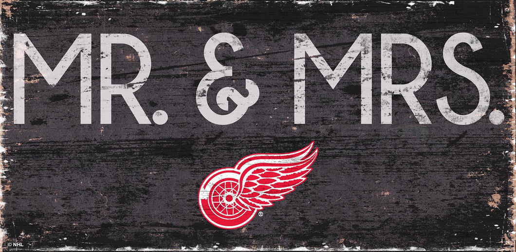 Detroit Red Wings Mr. & Mrs. Wood Sign - 6