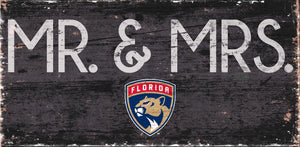Florida Panthers Mr. & Mrs. Wood Sign - 6"x12"