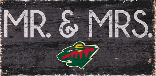 Minnesota Wild Mr. & Mrs. Wood Sign - 6
