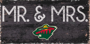 Minnesota Wild Mr. & Mrs. Wood Sign - 6"x12"