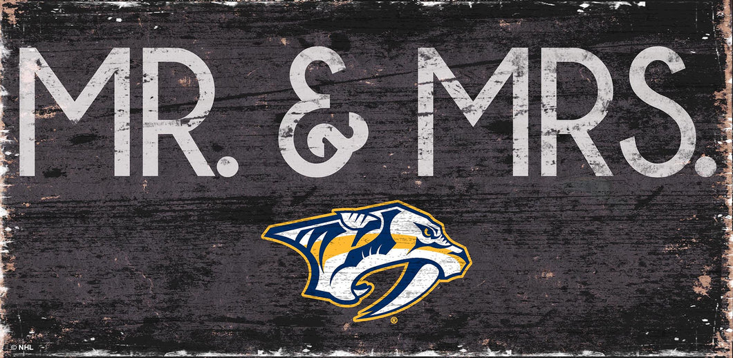 Nashville Predators Mr. & Mrs. Wood Sign - 6