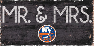 New York Islanders Mr. & Mrs. Wood Sign - 6"x12"