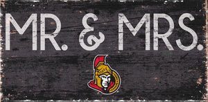 Ottawa Senators Mr. & Mrs. Wood Sign - 6"x12"