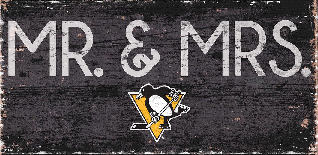 Pittsburgh Penguins Mr. & Mrs. Wood Sign - 6