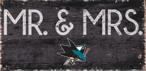 San Jose Sharks Mr. & Mrs. Wood Sign - 6