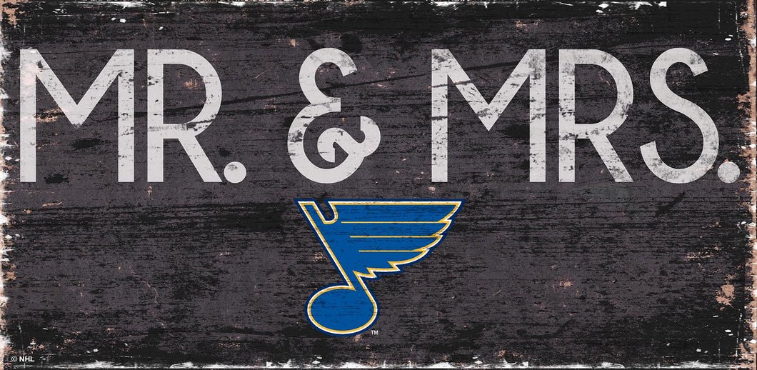 St.Louis Blues Mr. & Mrs. Wood Sign - 6