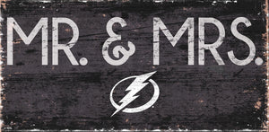 Tampa Bay Lightning Mr. & Mrs. Wood Sign - 6"x12"