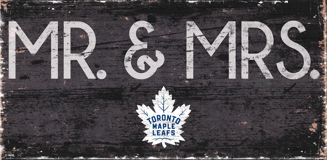Toronto Maple Leafs Mr. & Mrs. Wood Sign - 6