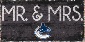 Vancouver Canucks Mr. & Mrs. Wood Sign - 6"x12"