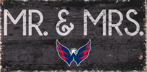 Washington Capitals Mr. & Mrs. Wood Sign - 6"x12"