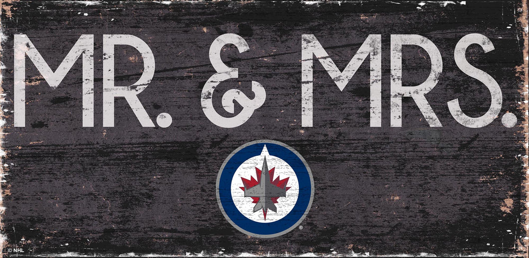 Winnipeg Jets Mr. & Mrs. Wood Sign - 6