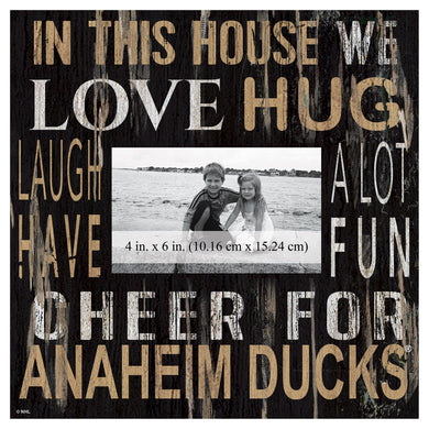 Anaheim Ducks In This House Picture Frame
