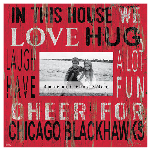 Chicago Blackhawks In This House Picture Frame