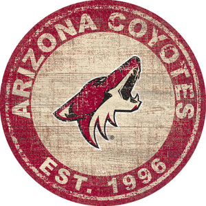 Arizona Coyotes Heritage Logo Wood Sign - 24"