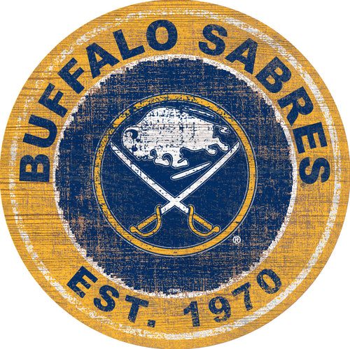 Buffalo Sabres Heritage Logo Wood Sign - 24