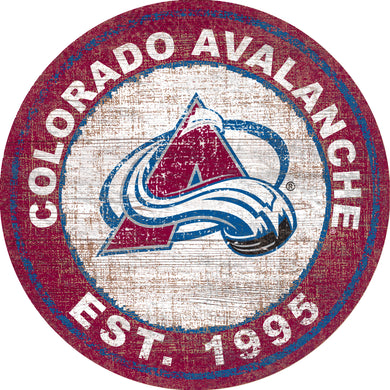 Colorado Avalanche Heritage Logo Wood Sign - 24