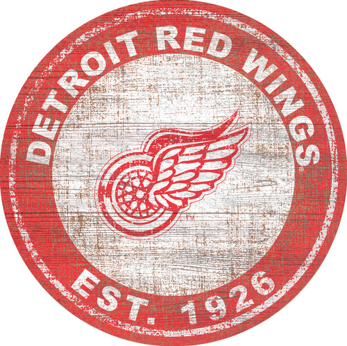 Detroit Red Wings Heritage Logo Wood Sign - 24