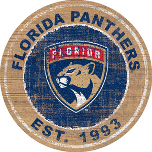 Florida Panthers Heritage Logo Wood Sign - 24"