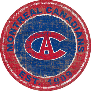 Montreal Canadiens Heritage Logo Wood Sign - 24"