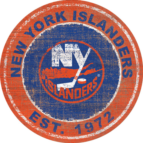 New York Islanders Heritage Logo Wood Sign - 24