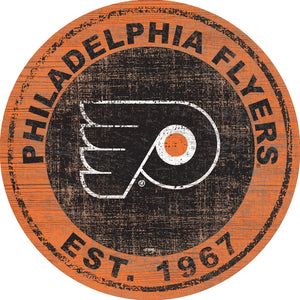 Philadelphia Flyers Heritage Logo Wood Sign - 24"