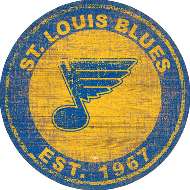 St. Louis Blues Heritage Logo Wood Sign - 24