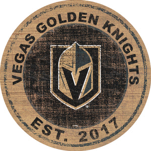Vegas Golden Knights Heritage Logo Wood Sign - 24"