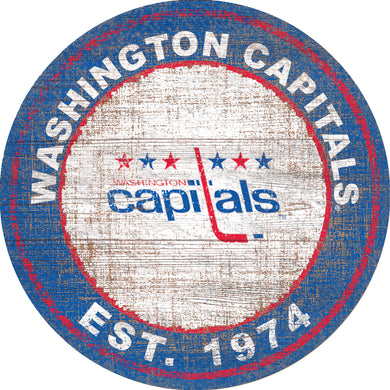 Washington Capitals Heritage Logo Wood Sign - 24