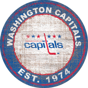 Washington Capitals Heritage Logo Wood Sign - 24"