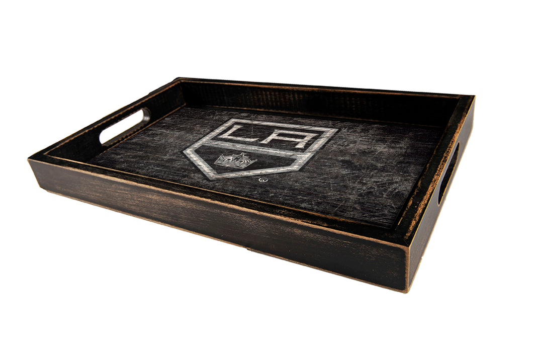 Los Angeles Kings Distressed Team Color Wood Tray