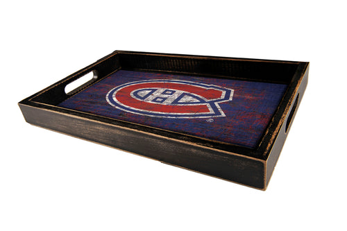 Montreal Canadiens Distressed Team Color Wood Tray