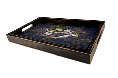 Nashville Predators Distressed Team Color Wood Tray