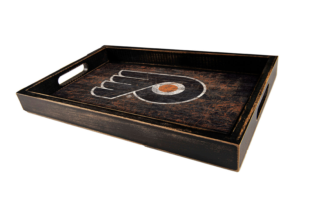 Philadelphia Flyers Distressed Team Color Wood Tray