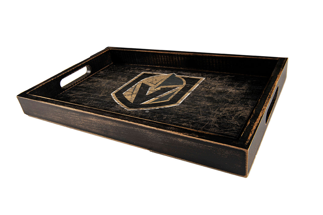 Vegas Golden Knights Distressed Team Color Wood Tray