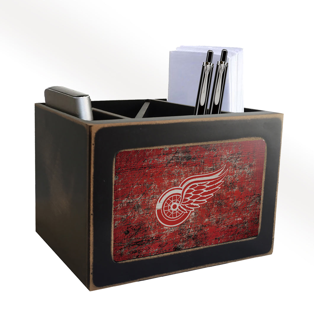 Detroit Red Wings Distressed Desktop Organizer