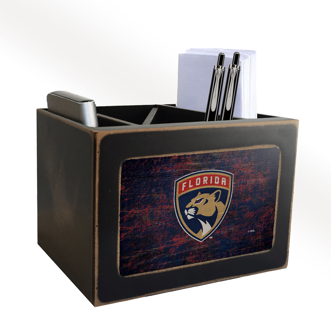 Florida Panthers Distressed Desktop Organizer