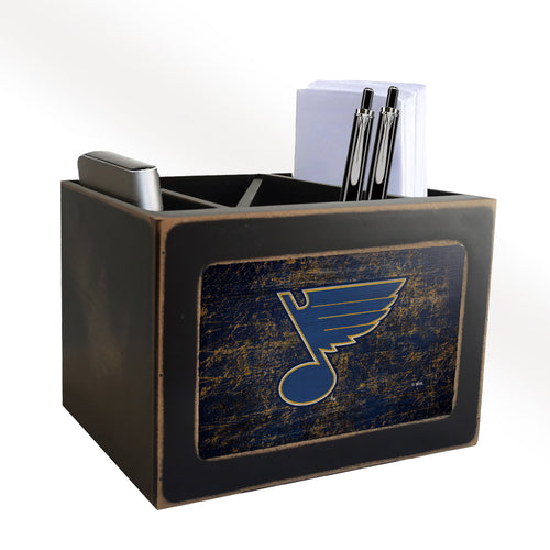 St. Louis Blues Distressed Desktop Organizer