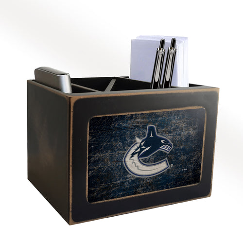 Vancouver Canucks Distressed Desktop Organizer
