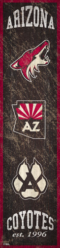 Arizona Coyotes Heritage Banner Wood Sign - 6
