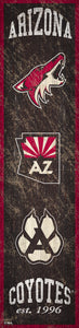 Arizona Coyotes Heritage Banner Wood Sign - 6"x24"