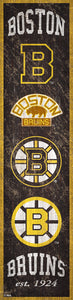 Boston Bruins Heritage Banner Wood Sign - 6"x24"
