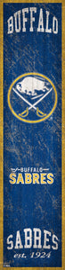 Buffalo Sabres Heritage Banner Wood Sign - 6"x24"