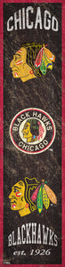 Chicago Blackhawks Heritage Banner Wood Sign - 6"x24"